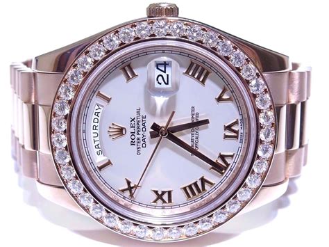 rose gold presidential rolex replica|18k presidential rolex diamond bezel.